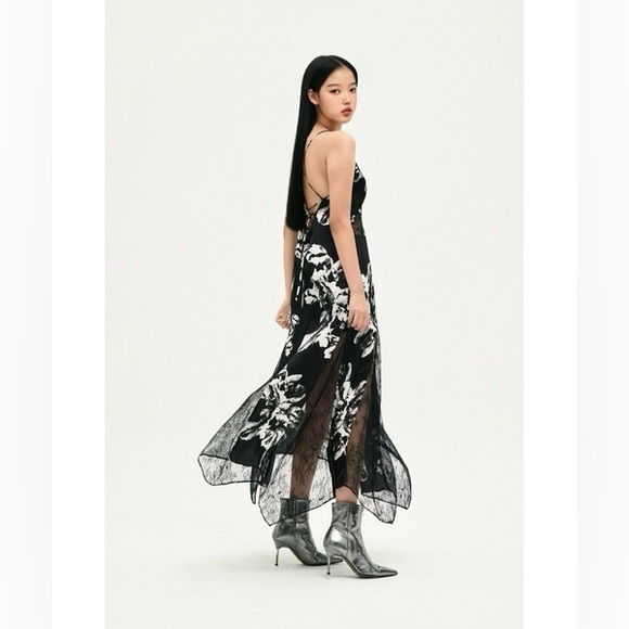 NWT $429 AllSaints Jasmine Floral Print Dress - Picture 3 of 13